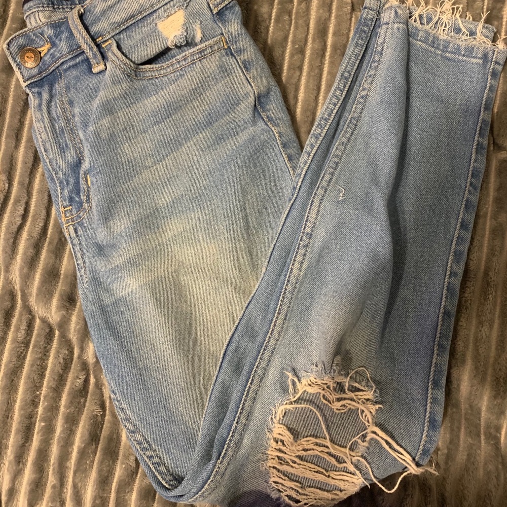 Hollister light wash distressed jeans